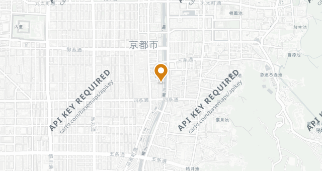 Map showing Pontocho Masuda