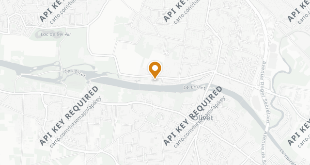 Map showing Le Pavillon Bleu
