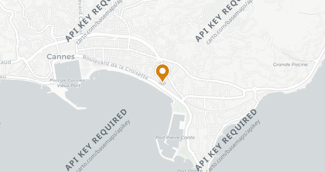 Map showing La Palme d'Or