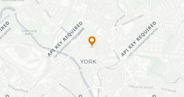 Map showing York Minster Refectory