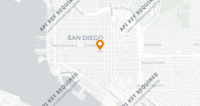 Map showing STK San Diego
