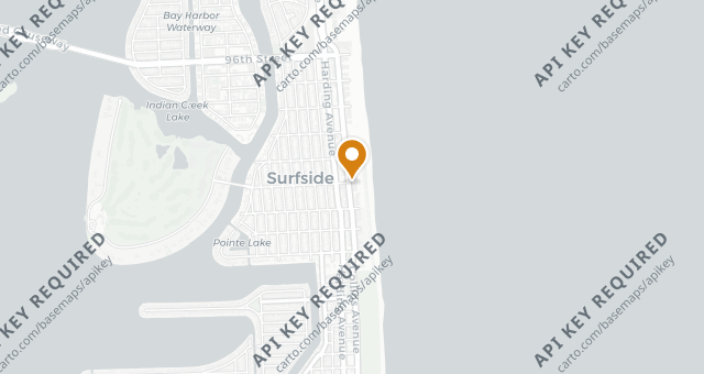 Map showing Lido Restaurant at The Surf Club