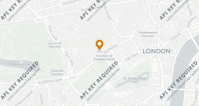 Map showing Langan's Brasserie