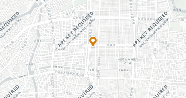 Map showing Nishishinsaibashi Yuno