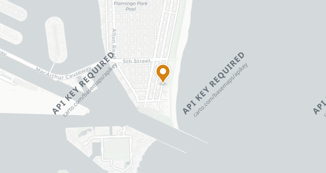 Map showing The Den at Azabu Miami Beach