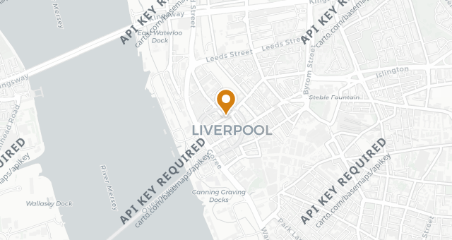 Map showing El Gato Negro Liverpool