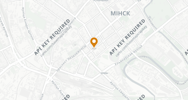 Map showing AMO Minsk