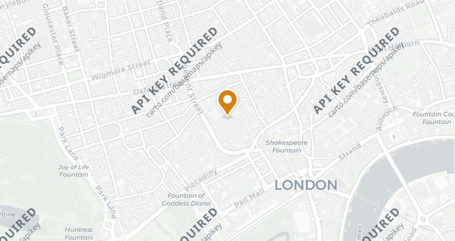 Map showing Bob Bob Ricard Soho