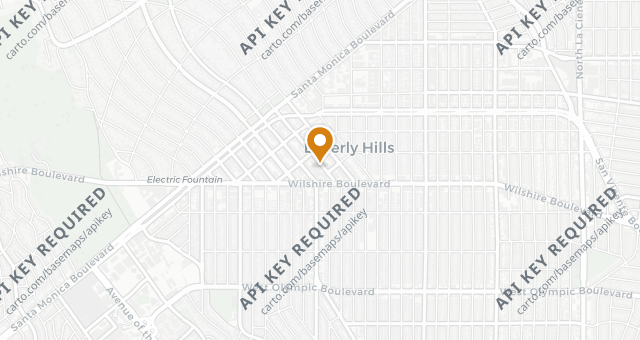 Map showing The Terrace at the Maybourne Beverly Hills