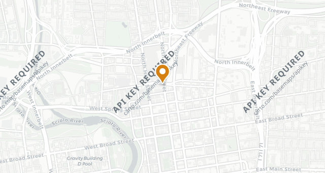 Map showing Jeff Ruby's Steakhouse