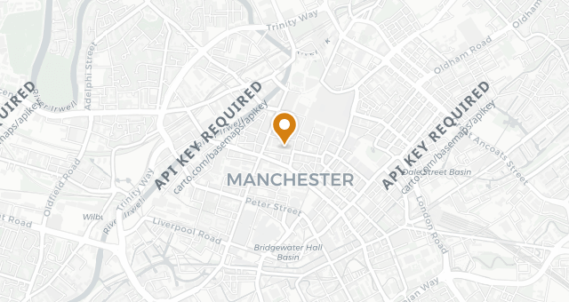 Map showing El Gato Negro Manchester