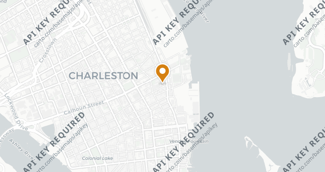 Map showing The Restaurant at Zero George