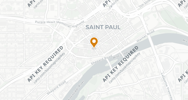 Map showing The St. Paul Grill