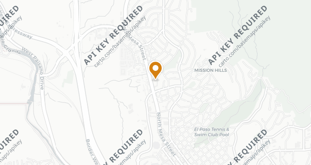 Map showing Mesa Street Grill