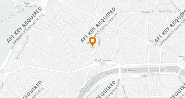 Map showing Alain Ducasse Baccarat