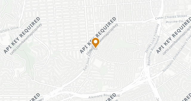 Map showing El Buen Comer