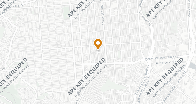 Map showing La Taqueria