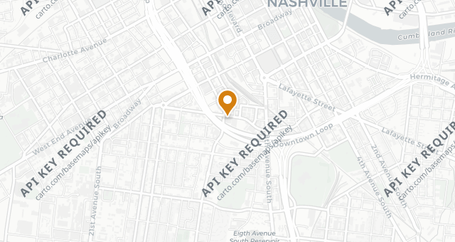Map showing STK Nashville