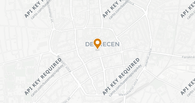 Map showing IKON Étterem Debrecen