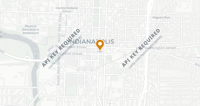 Map showing Prime 47 Indy's Steakhouse