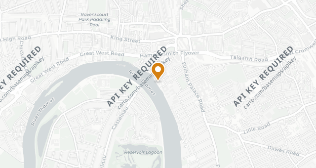 Map showing Sam's Riverside