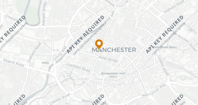 Map showing Hawksmoor Manchester