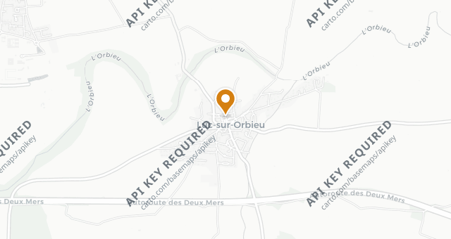 Map showing La Luciole