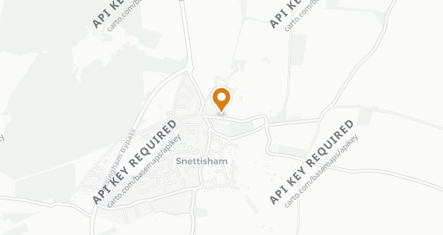Map showing The Rose & Crown