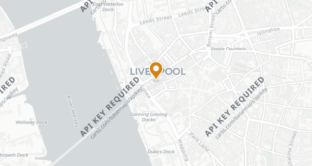 Map showing Hawksmoor Liverpool