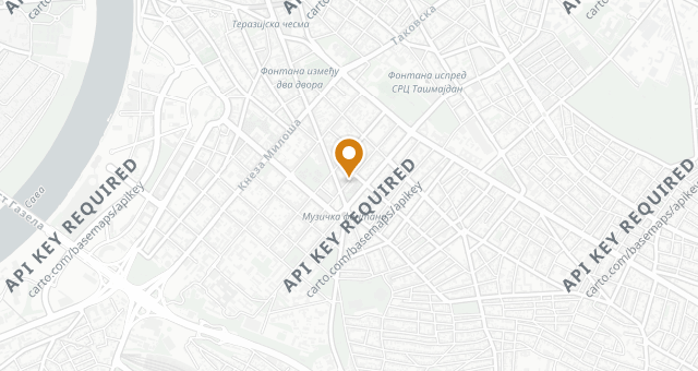 Map showing RESTORAN & KOKTEL BAR JOSEPHINE