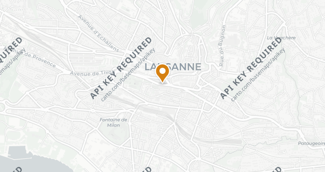 Map showing Hôtel Lausanne Palace