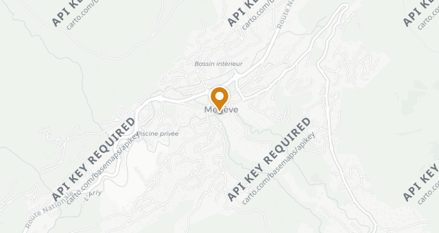 Map showing Breizh Café Megève