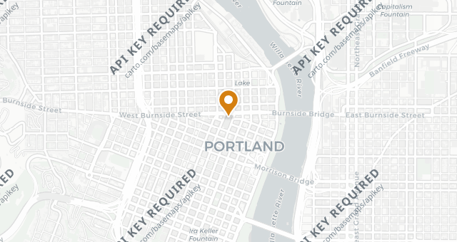 Map showing Portland City Grill