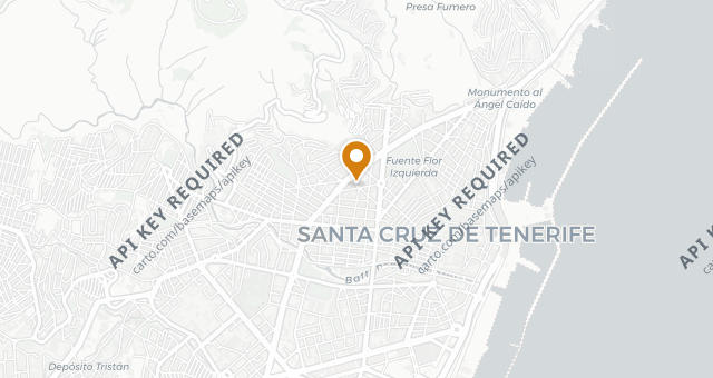 Map showing El Aguarde