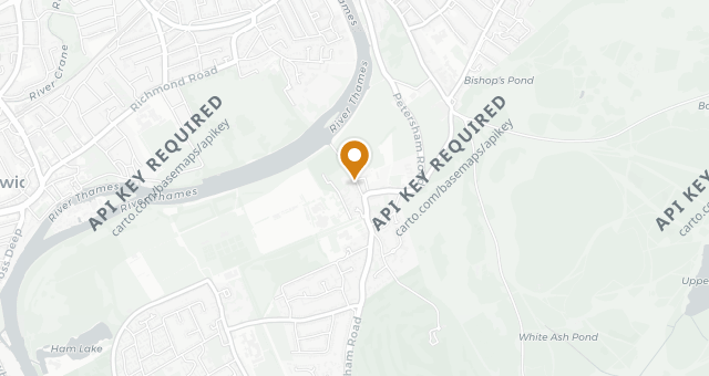 Map showing Petersham Nurseries Café