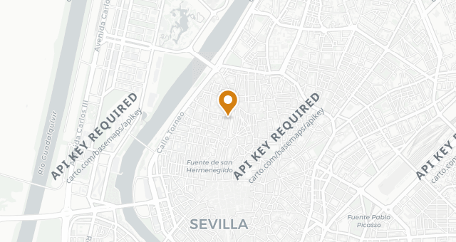 Map showing El Disparate