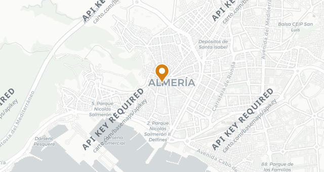 Map showing Asador Marino Tinta Negra