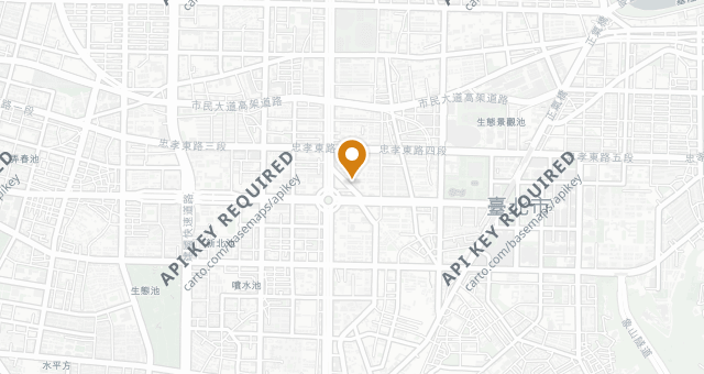 Map showing Taiwan Rice Dining Hall